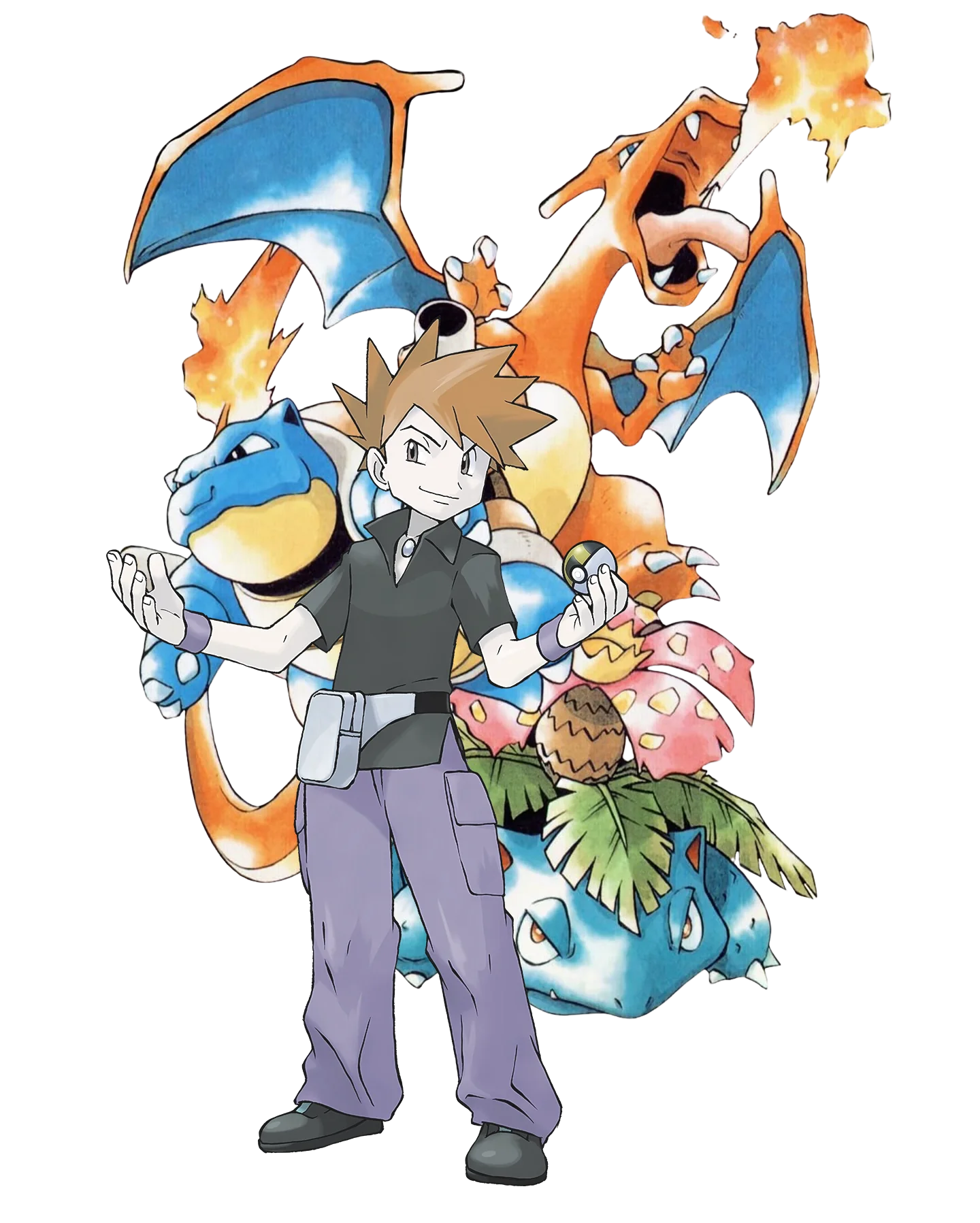 Champion trainer with Pokémon